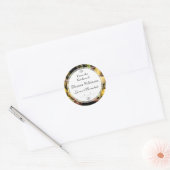 Elegante italienische Zitronen in einem Korb Runder Aufkleber (Umschlag)