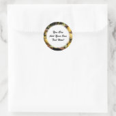 Elegante italienische Zitronen in einem Korb Runder Aufkleber (Tasche)