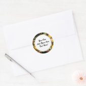 Elegante italienische Zitronen in einem Korb Runder Aufkleber (Umschlag)