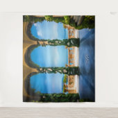 Elegante Italy Arches Wedding Foto Booth Hintergru Wandteppich (Vorderseite)