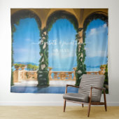 Elegante Italy Wedding Arches Foto Booth Hintergru Wandteppich (Beispiel (Horizontal))