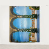 Elegante Italy Wedding Arches Foto Booth Hintergru Wandteppich (Vorderseite)