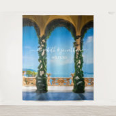 Elegante Italy Wedding Arches Foto Booth Hintergru Wandteppich (Vorderseite)
