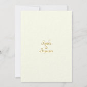 Elegante Ivory and Gold Floral Save the Date Card Einladung (Rückseite)