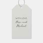 Elegante Ivory-Blume Geschenkanhänger (Rückseite)