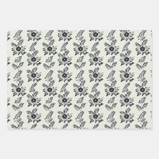 Elegante Ivory-Blume Geschenkpapier Set (Vorderseite 3)