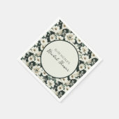 Elegante Ivory-Blume Serviette (Ecke)
