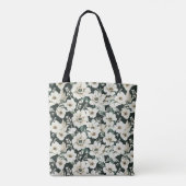 Elegante Ivory-Blume Tasche (Rückseite)