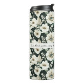 Elegante Ivory-Blume Thermosbecher (Nach links gedreht)