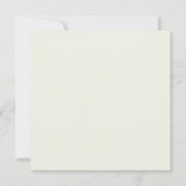 Elegante Ivory Blumengarten Einladung zur Hochzeit (Rückseite)