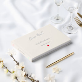 Elegante Ivory Color Silver Weddings Jubiläum Gästebuch