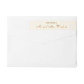 Elegante Ivory Copper Script Hochzeit Rücksendeadr (Rückseite)
