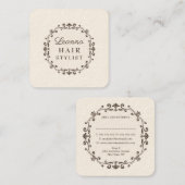 Elegante Ivory Cream Hair Stylist Termine Karten (Vorne/Hinten)