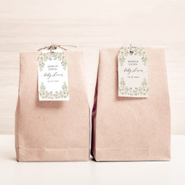 Elegante Ivory Floral Brautparty Gift Tags Geschenkanhänger