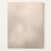 Elegante Ivory Gold Foil Name und Text Personalisi Planer (Rückseite)