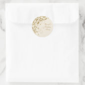 Elegante Ivory Gold Swirl Stickers (Tasche)