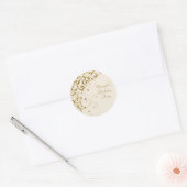 Elegante Ivory Gold Swirl Stickers (Umschlag)