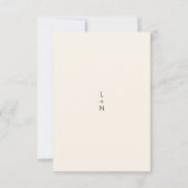 Elegante Ivory Moderne Hochzeit RSVP Karte (Rückseite)