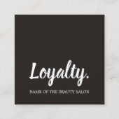 Elegante Ivory Schwarz-weiß Beauty Loyalty Card Treuekarte (Vorderseite)