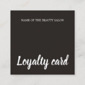 Elegante Ivory Schwarz-weiß Beauty Loyalty Card Treuekarte (Vorderseite)