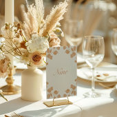 Elegante Ivory & Terracotta Botanische Tischnummer