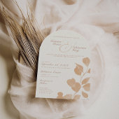 Elegante Ivory & Terracotta Hochzeit im Herbst Arc Einladung