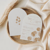 Elegante Ivory & Terracotta Hochzeit im Herbst Arc Einladung