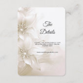 Elegante Ivory White Blume - Detailkarte Begleitkarte (Vorderseite)