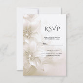 Elegante Ivory White Blume RSVP-Karte RSVP Karte (Vorderseite)