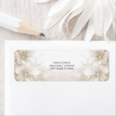 Elegante Ivory White Blume Rücksendeadresse (Insitu)