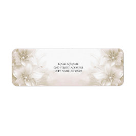 Elegante Ivory White Blume Rücksendeadresse