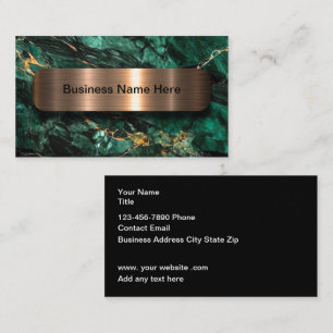 Elegante Jade-Stein-Optik moderne Visitenkarten Visitenkarte