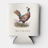Elegante Jagd Fasanischer Individuelle Name Dosenkühler (Vorderseite)