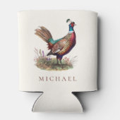 Elegante Jagd Fasanischer Individuelle Name Dosenkühler (Rückseite)