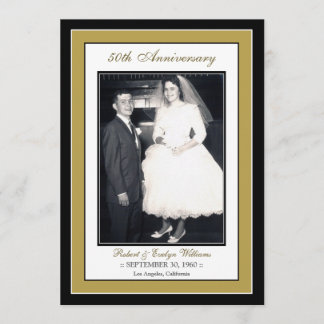 Elegante Jahrestags-Party Einladung (Gold)