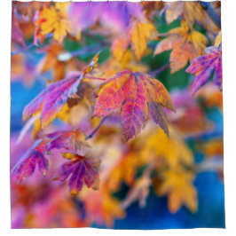 Elegante japanische Ahorn-Blätter Duschvorhang