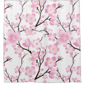 elegante japanische Blumen der Kirschblüte Duschvorhang (Vorderseite)
