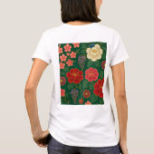Elegante japanische Blumenharmonie T-Shirt (Rückseite)