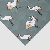 Elegante japanische Krane & Gingko-Blätter Seidenpapier (Ausschnitt)