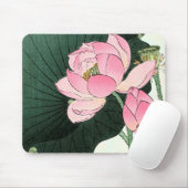 Elegante japanische Lotus Blume - Vintage Kunst Mousepad (Mit Mouse)