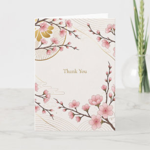 Elegante japanische Sakura-Kirschblüten-Dankeschön Dankeskarte