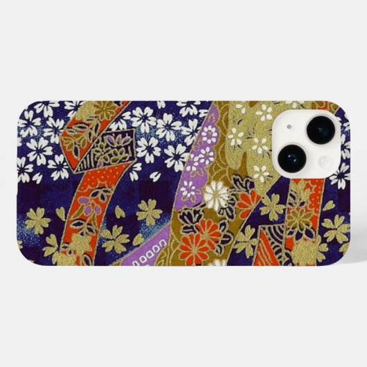 Elegante japanische Washi Origami Moderne Blume Case-Mate iPhone Hülle (Rückseite (Horizontal))