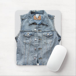 Elegante Jeans Stoff Fotografie Moderner Stil Mousepad