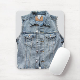 Elegante Jeans Stoff Fotografie Moderner Stil Mousepad