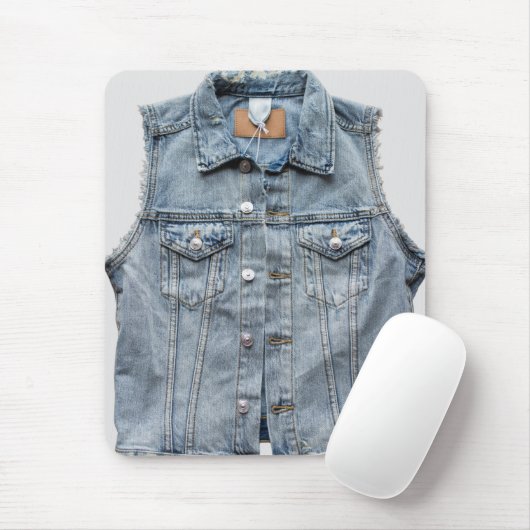Elegante Jeans Stoff Fotografie Moderner Stil Mousepad (Mit Mouse)