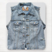 Elegante Jeans Stoff Fotografie Moderner Stil Mousepad (Vorne)