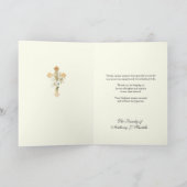 Elegante Jesus Rose Christliches Beileid Danke (Innenseite)