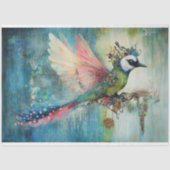 Elegante Jewel Gestricke Bird Art Decoupage Seidenpapier (Vorderseite)