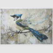 Elegante Jewel Gestricke Bird Art Decoupage Seidenpapier (Vorderseite)