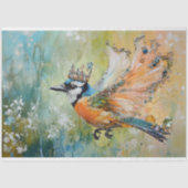 Elegante Jewel Gestricke Bird Art Decoupage Seidenpapier (Vorderseite)